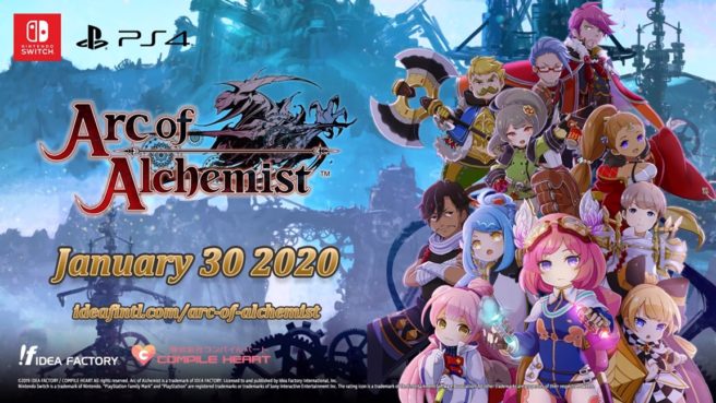 Arc of Alchemist ra mắt vào 30 tháng 1 năm 2020 tại Bắc Mỹ, 31 tháng 1 tại Châu Âu