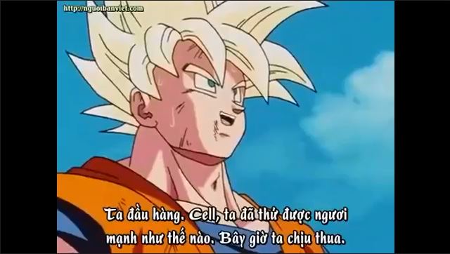 Tập 180 - Kết cục của trận đấu. Goku tuyên bố đầu hàng!