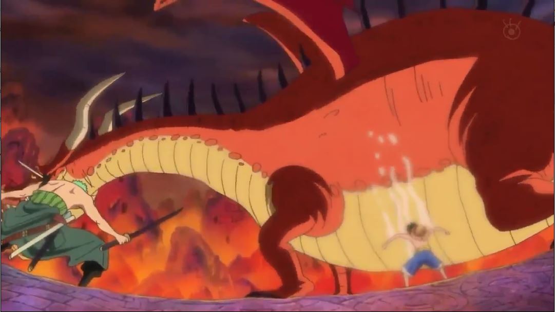 Tập 580 - Trận chiến trong sự nỗ lực! Luffy vs Rồng Khổng Lồ!