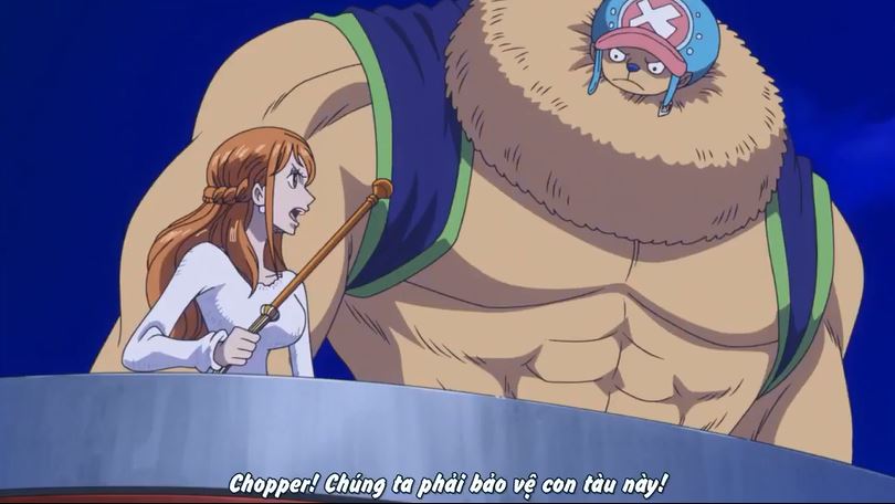 Tập 863 - Phá vỡ vòng vây. Trận đại chiến trên biển của băng Mũ Rơm